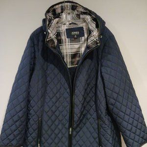 Jones Ny- Navy Quilted Jacket. Size 2x-Never Worn - image 1